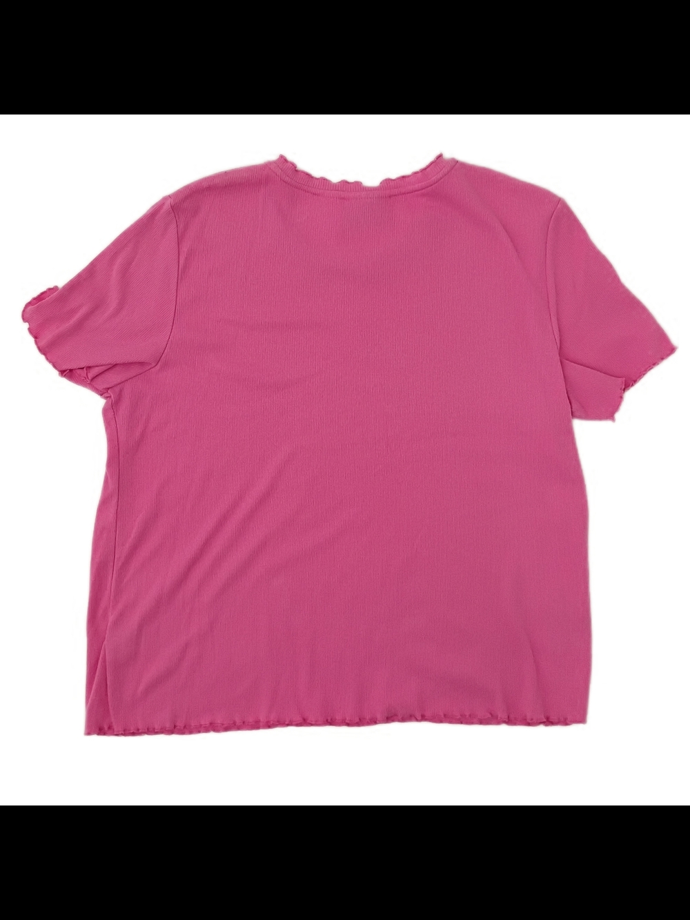 Alfred Dunner Hot Pink Beaded Ribbed Top L - Picture 5 of 5